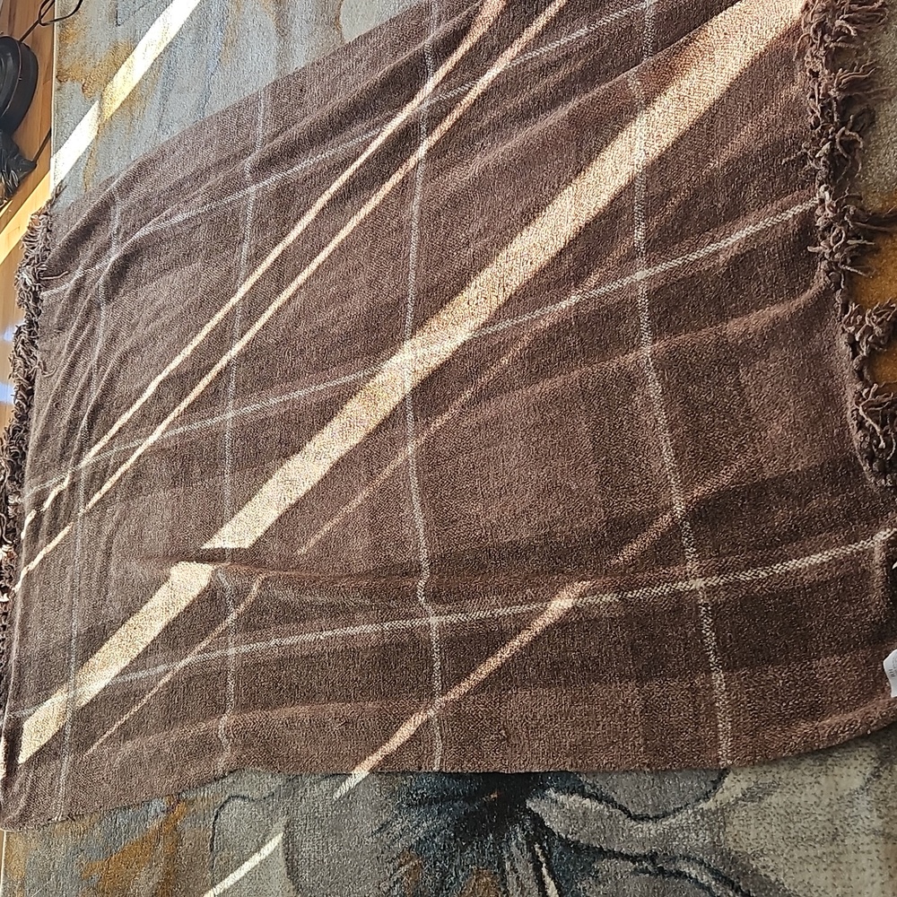 $850 Rest. Hardware  Hand-woven Luxerious Rayon Blend Blanket heavy